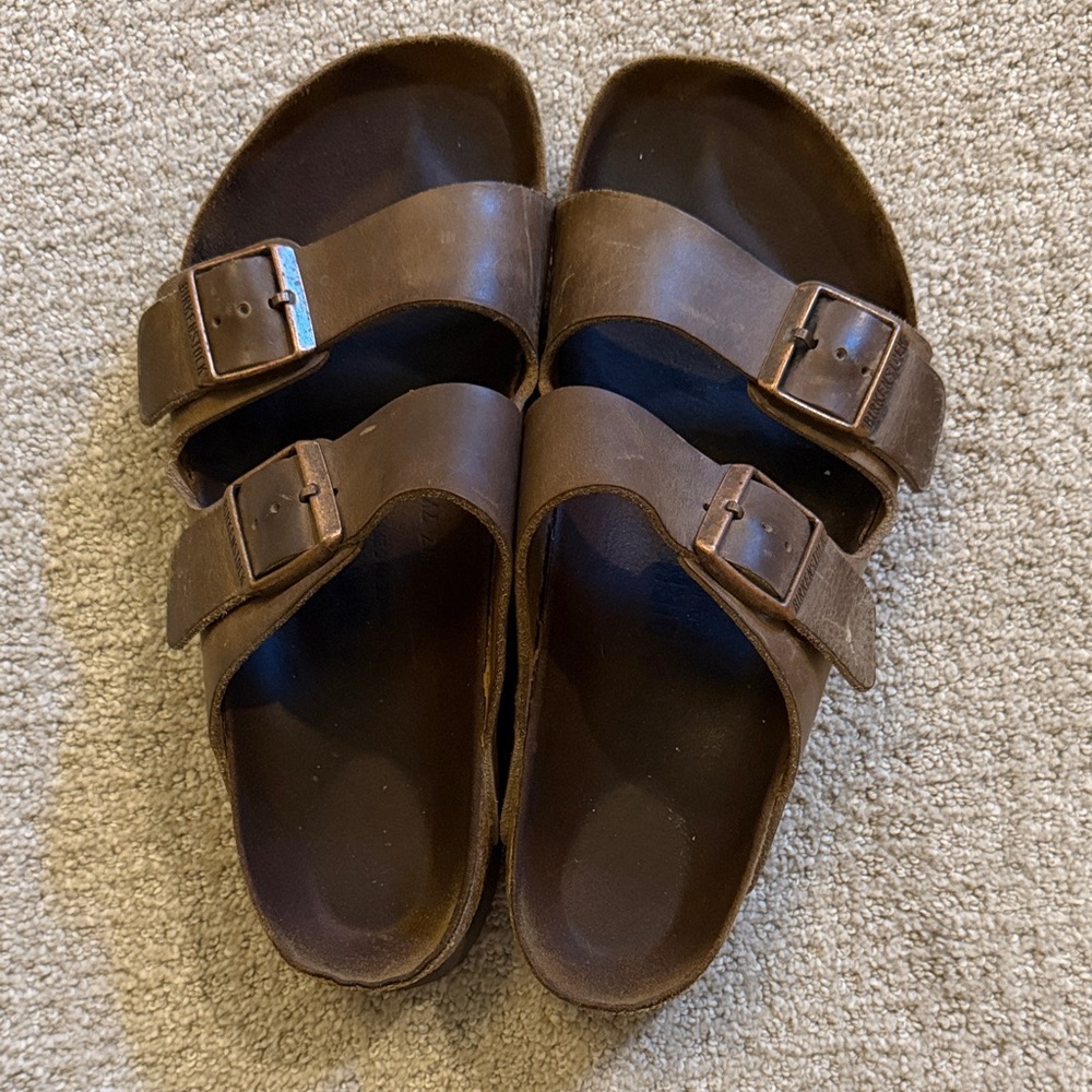 Birkenstock Rustic Brown Buckle Sandals